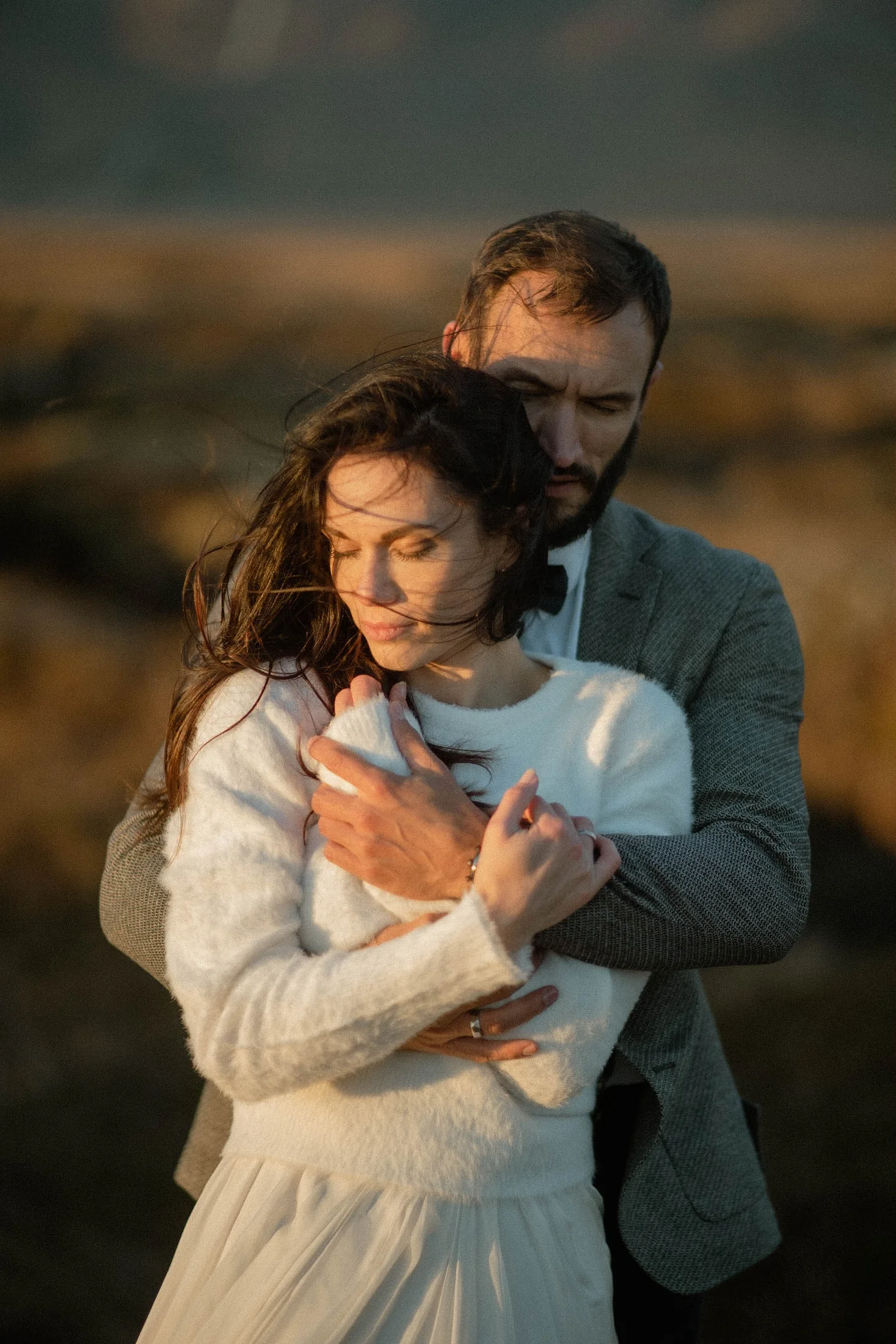 Quiet portrait of a couple in Iceland